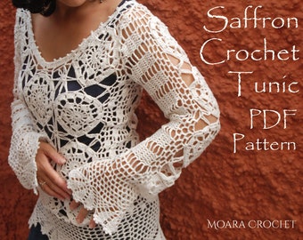 Crochet Tunic Pattern | Crochet Top Pattern | Crochet Tutorial Row by Row in English | Boho Crochet Pattern | Crochet Sweater | Crochet Top