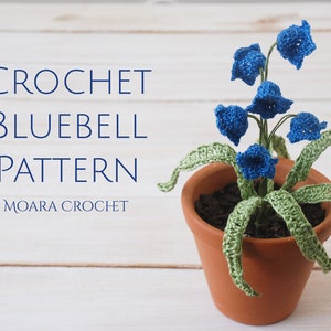 Crochet Bluebell Flower Pattern - Easy step by step crochet flower pattern with photos.