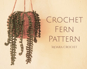 Crochet Fern Leaf Pattern - Fern Leaf & curling fronds including step by step written | photo tutorial