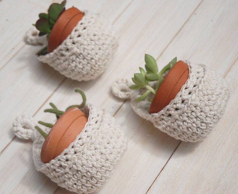 Crochet Hanging Basket Crochet Pod Crochet Basket Planter Pattern Crochet Pattern Air Plant Pattern Succulent Pot Crochet PDF image 5