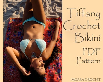Modèle de bikini au crochet avec ELASTIQUE CACHÉ | Modèle de bikini | Patron au crochet | Maillot de bain | Crocheter | Motif | Haut de bikini au crochet | Haut de bikini