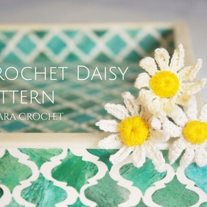 Crochet Daisy Flower Pattern - Step by step crochet flower pattern with written | photo tutorial.