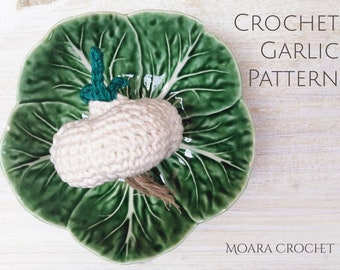 Patrón de ajo a crochet: crea tu propio tubérculo a crochet, ideal como juguete educativo Montessori para niños. SOLO PATRÓN.