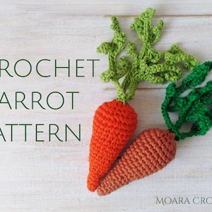 Crochet Carrot Pattern - Make your own crochet root vegetable, great as a Montessori learning toy for children. PATTERN ONLY.