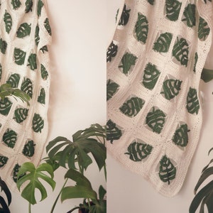 Crochet Monstera Pattern Monstera Granny square pattern & blanket including step by step written photo tutorial image 6