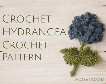 Crochet Hydrangea, Crochet Pattern, Flower Pattern