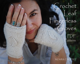 Leaf Crochet Gloves | Fingerless Gloves | Gloves Pattern | Easy Crochet Pattern | Wrist Watmers | Crochet Pattern |Crochet Mittens | Crochet