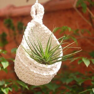 Crochet Hanging Basket Crochet Pod Crochet Basket Planter Pattern Crochet Pattern Air Plant Pattern Succulent Pot Crochet PDF image 3