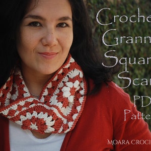 Easy Crochet Pattern | Crochet Scarf | Crochet Cowl Pattern | Granny Square | Scarf Pattern | Crochet Pattern | Boho | Infinity Scarf