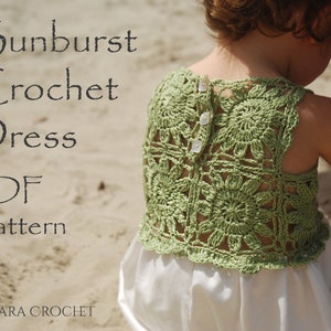 Sunburst Häkelkleid | Häkelanleitung | Häkelkleid PDF | Kleider Schnittmuster | PDF | Baby Kleid gehäkelt | gehäkelt | Gehäkelte Baby