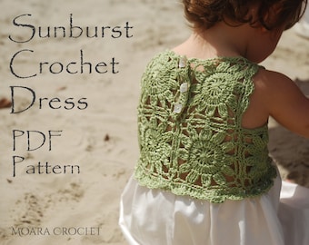 Sunburst Crochet Dress | Crochet Pattern | Crochet Dress PDF | Dress Pattern | Crochet PDF | Crochet Baby Dress | Crochet | Crochet  Baby