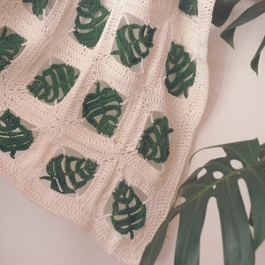Crochet Monstera Pattern Monstera Granny square pattern & blanket including step by step written photo tutorial image 4
