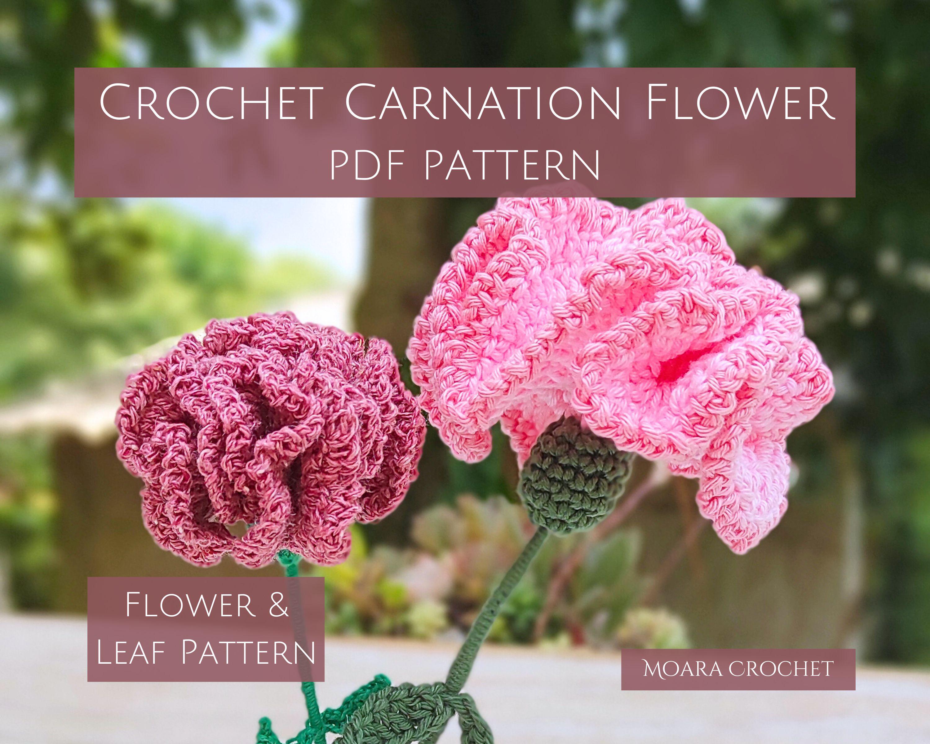 19 Carnation Crochet Patterns for Bouquets, Gifts, and Home Decor 5 Crochet Carnation Flower