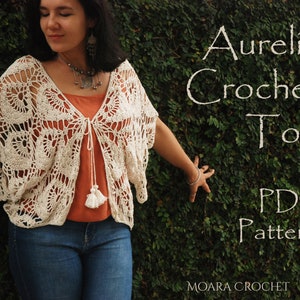 Aurelia Crochet Cardigan | Crochet Pattern | Bohemian Top | Crochet Top Pattern | Crochet Tunic Pdf | Easy Crochet Pattern | Crochet Top PDF