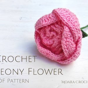 Crochet Peony Flower Pattern - Step by step written crochet flower pattern with lots of photos.
