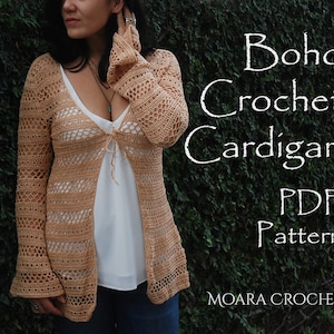 Boho Crochet Cardigan PDF | Crochet Cardigan | Crochet Tutorial Row by Row | Crochet Pattern | Easy Crochet | Summer Crochet | Crochet Coat