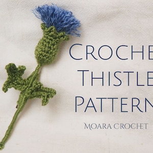 Crochet Thistle Pattern - Step by step crochet flower pattern with written | photo tutorial.