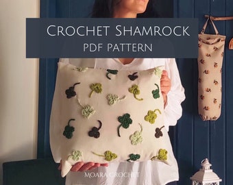 Crochet Shamrock | Clover Leaf Pattern - Step by step written PDF pattern