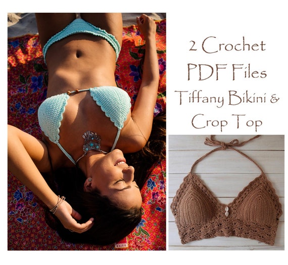 Bikini Pattern | Crochet Patterns | Crochet | Crop Top Pattern | Crochet Bikini | Bikini | Halter Top Pattern | Crochet Pattern |Crochet pdf