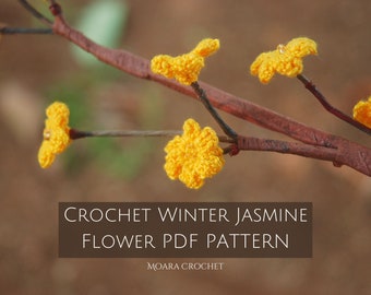 Crochet Winter Jasmine Flower Pattern - Step by step Crochet PDF Pattern