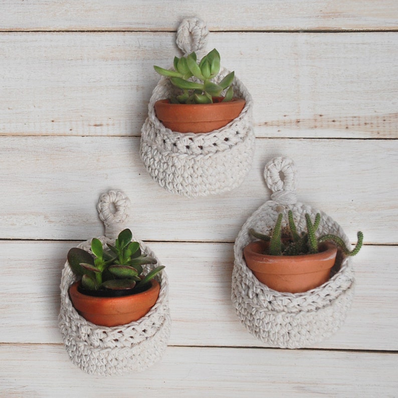 Crochet Hanging Basket Crochet Pod Crochet Basket Planter Pattern Crochet Pattern Air Plant Pattern Succulent Pot Crochet PDF image 9