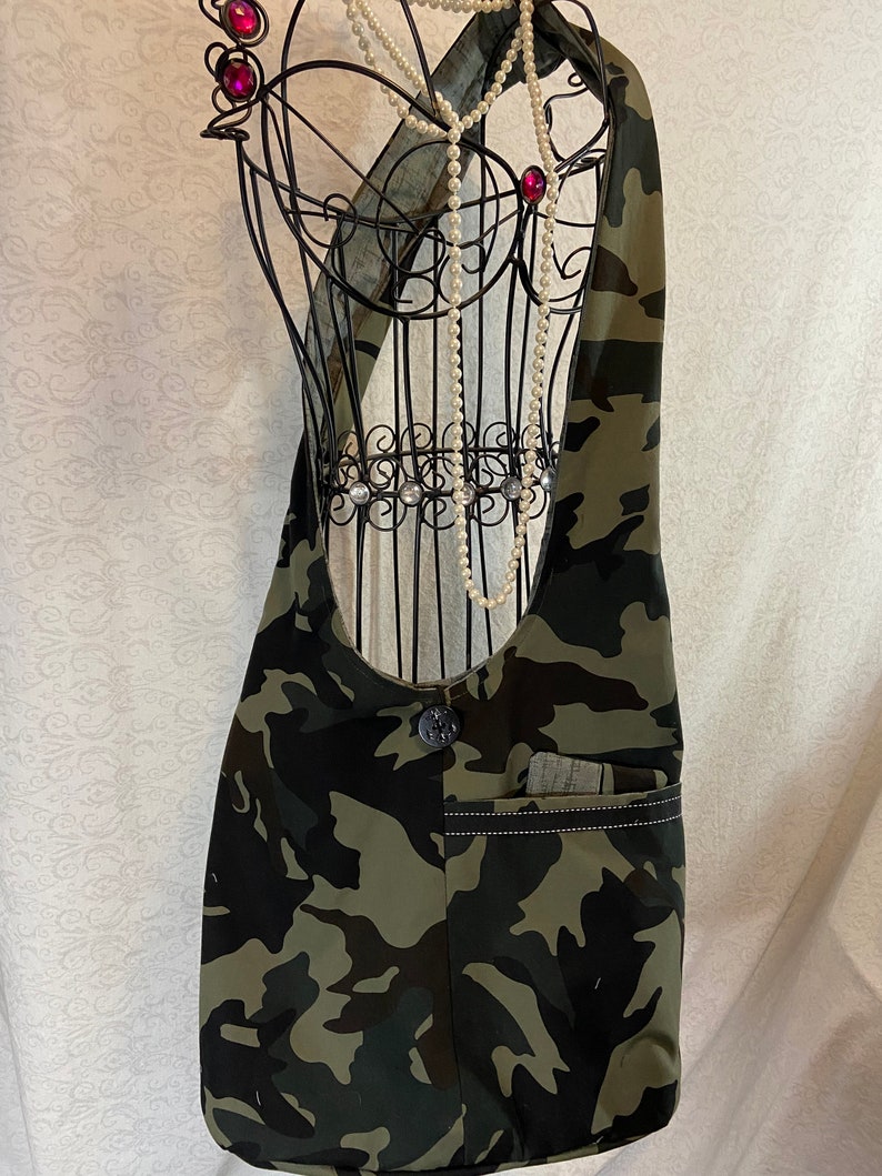 and comfortable... Hobo Bag in Camo colors Multi use.. Very roomy,durable
