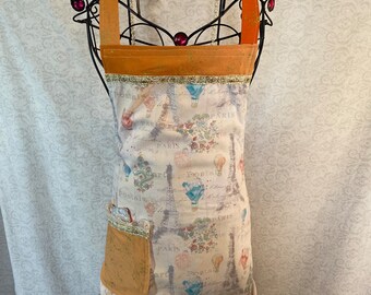 Reversible Apron in Luscious Peach French design, this and pearls are all you need