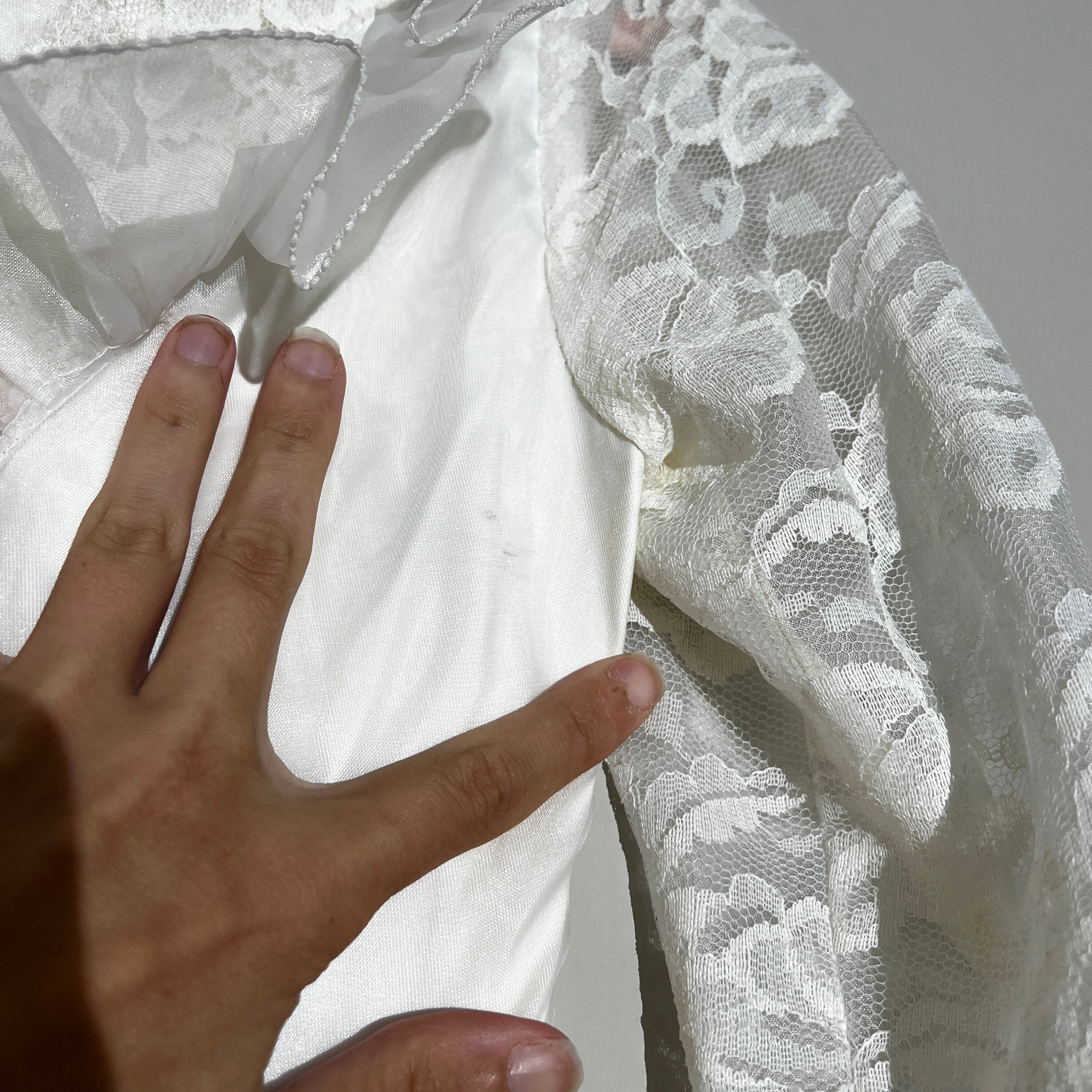 The Leslie - Vintage 1970s Bridal Originals White Boho