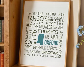 Oxford Mississippi Bars-poster