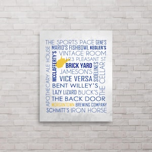 Morgantown West Virginia Bars Poster