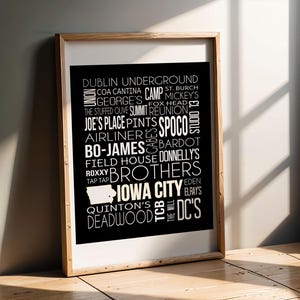 Iowa City, Iowa Barer Poster Tryck | Gåva