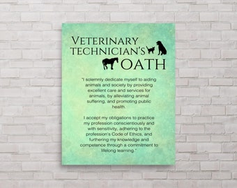 Veterinary Technician's Oath Poster