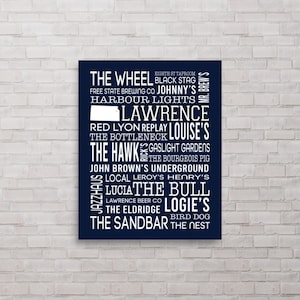 Lawrence Kansas Bars Poster
