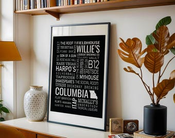 Kolumbien Missouri Bars Poster