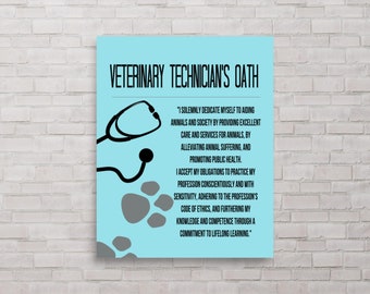 Veterinary Technician's Oath Poster