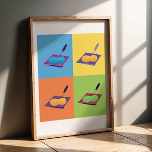 Deutschen Toaster mit Marraqueta Pop Art Print Poster
