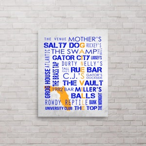 Gainesville Florida Bars Poster