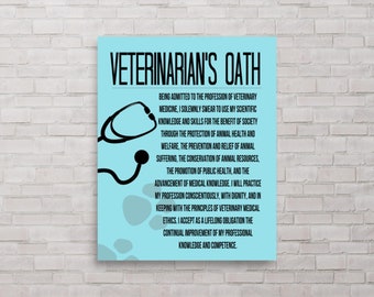 Veterinarian's Oath Poster