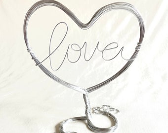 Wire Decor Heart "Love"