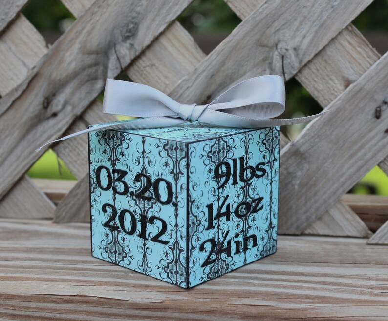 Custom wood block baby birth announcements baby shower Etsy