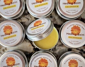 Calendula Balm, Calendula Salve, Organic Herbal Balm, Healing Salve, All purpose Balm, Unscented Breastfeeding Baby Balm, 0.5oz 1oz 2oz