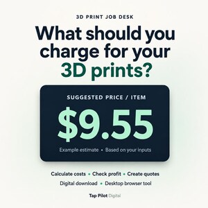 3D Printing Pricing Calculator: Cost, Profit & Quote Tool for 3D Print Sellers