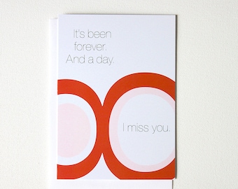 I Miss You  Card, Isolation Card, Long Distance Friends - 177C