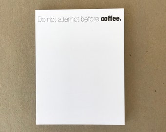 Funny Notepad For Mom, Coffee Lovers Gift, Daily To Do List, Stocking Stuffer
