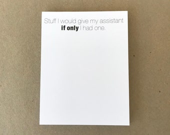 Funny Notepad, Assistant Daily To Do List, Stocking Stuffer