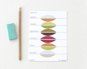 Weekly Planner Cards, Week At A Glance To Do Lists, Habit Tracker, Scandinavian Design