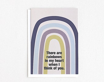 Rainbow Design Love Card, Thinking Of You Card - 200C