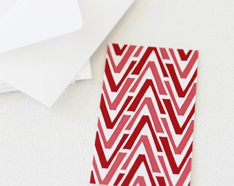 Letter V Mini Cards, Modern Typography Gift Enclosure Cards, Tiny Favor Cards