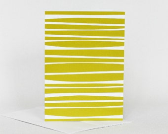 Goldenrod Yellow Correspondence Cards, Modern Graphic Greeting Card Set - A7S106
