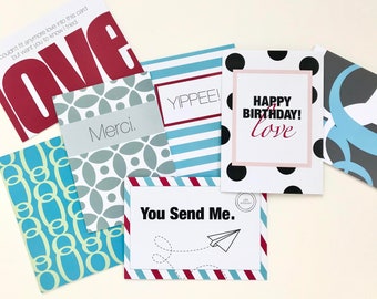 Imperfectly Perfect Greeting Cards, Surprise Grab Bag, Set of 6 Mystery Pack